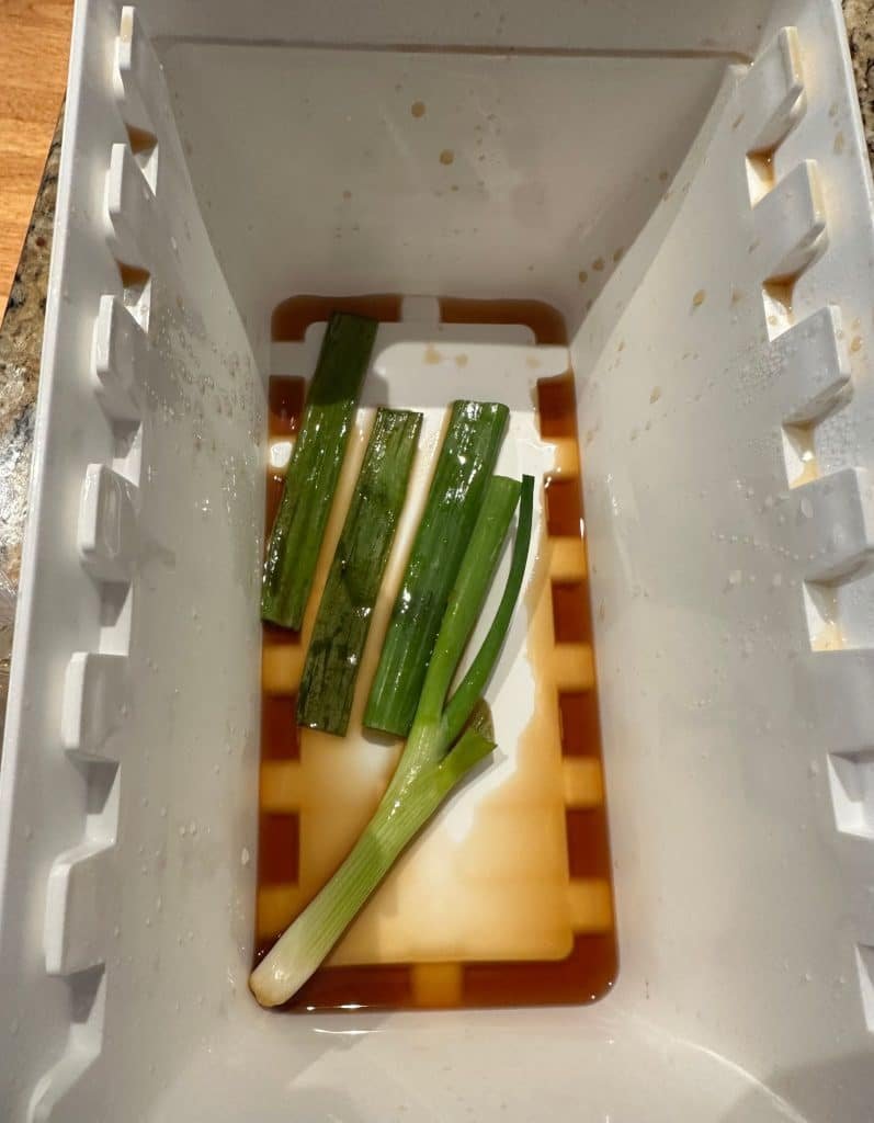Spilled sauce in zero waste kit